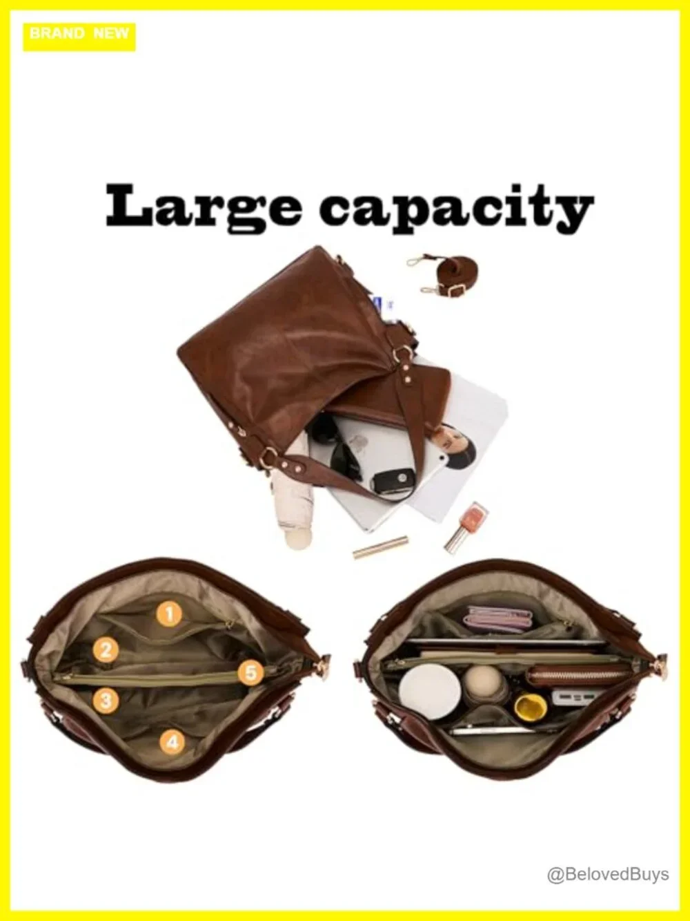 Womens Hobo Handbags Ladies Tote Shoulder Bags Purse and Wallet Set 2pcs